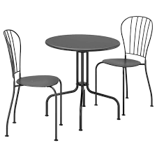 Lacko طاولة 2كراسي خارجية رمادي Ikea