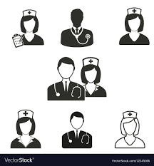 Nurse Icon Set Royalty Free Vector Image Vectorstock Spon Set Royalty Nurse Icon Ad Vector Free Small Business Logo Free Vector Images