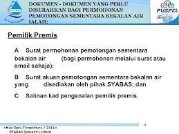 Butiran individu serta maklumat premis adalah se perti berikut: Sop Pemotongan Sementara Hak Cipta Terpelihara 2011