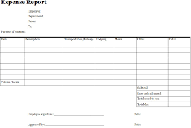 free expense report template