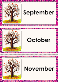 Printable Flash Cards Illustrating Months Of The Year These Simple Flashcards Print Six To A Page Each Fla Months In A Year Printable Flash Cards Flashcards