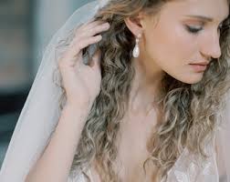 Boucles d'oreilles de mariée en perles et cristaux, boucles d'oreilles en  perles, boucles d'oreilles en perles, boucles d'oreilles de mariage en  perles