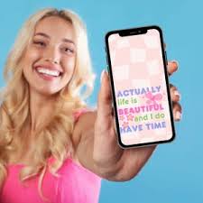 Valentinstag iPhone Wallpaper Süß Kirschen Romantische Rosa Schleife Liebe  Hintergrund Minimalist Locksreen Bildschirmschoner Sofortiger digitaler  Download