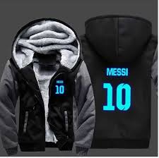 Barcelona Messi Hoodie Messi 10 Luminous Cardigan Men