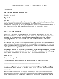 tata cara wudhu sunah sunah dan sesuatu yang membatalkan wudhu. Tata Cara Doa Novena Tiga Salam Maria