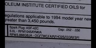94 5 0 Spark Plug Gap Ford Truck Enthusiasts Forums