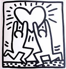 Keith Haring, coloriage école, peinture école, peinture Keith Haring,  peinture cœur, | Keith haring heart, Keith haring, Keith haring art