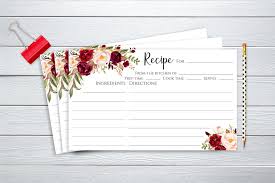 Recipe Cards 3x5 Printable Bridal Shower Recipe Card 3x5 Floral T Bridal Shower Recipes Cards Bridal Shower Recipe Cards Printable Bridal Shower Games Download