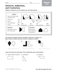 This will make them to have the ability to learn much faster than they can without using a worksheet template. Rotations Reflections And Translations Reteach Worksheet For 6th 7th Grade Lesson Planet