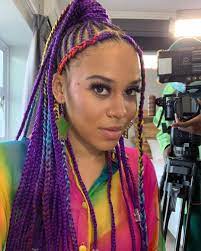 Sho madjozi is known for her colourful and funky braided hairstyles so it's not surprising that children all over south africa look to her for hair inspiration. Maya On Instagram How Did You First Hear About Sho Madjozi Makeup By Beat Obsessed Styled By T Cornrow Hairstyles Hair Styles Black Girl Braid Styles