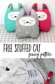 Free Stuffed Cat Sewing Pattern And Tutorial Beginner Sewing Patterns Animal Sewing Patterns Sewing Stuffed Animals