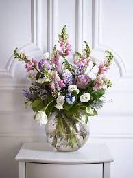 How to arrange flowers in a round vase. Tesco Direct Tesco Crackle Ball Vase Rose Spring Flower Arrangements Flowers Bouquet Gift Flower Arrangements