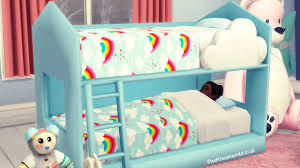 Sims 4 Cc Custom Content Clutter Decor Furniture Toddler Cloud Bunk Bed Frame The Sims Bebe Sims