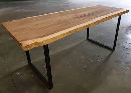 table bois metal table bois bois plateau bois