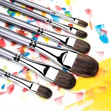 Redtree badger brushes outperform and last longer than other brand imitation badgers. Fuumuui Artist Paint Brush 6pcs Paintbrush Set Hog Bristle Badger Hair Birch Wooden Handle Brush Set For Oil Acrylic And Liner Painting Buy Online In Angola At Angola Desertcart Com Productid 48204979