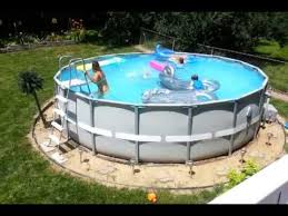 Intex 18 By 52 Ultra Frame Pool Intex Hot Tub Youtube Outdoor Pool Area Pool Swimming Pool Landscaping