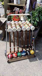 Vintage Croquet Set Croquet Outdoor Games Garden Decor