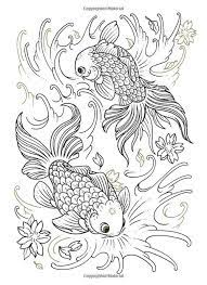 See more ideas about fish coloring page, coloring pages, color. Coloring Koi And Coloring Books On Pinterest Fish Coloring Page Tattoo Coloring Book Animal Coloring Pages
