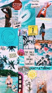 Pink beach aesthetic wallpaper collage. Beach Aesthetic Collage Wallpapers Wallpaper Cave