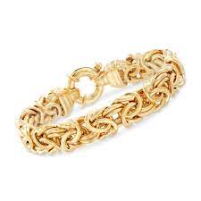 Ross simons bracelet / jade good fortune bracelet in 18kt gold over sterling. Italian 24kt Gold Over Sterling Silver Byzantine Bracelet 8 Ross Simons