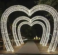 Giant Led Light Motif Ball Arch With a Walk Through Tunnel Christmas Decoration