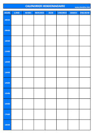 Lorsque les jours et les horaires de travail des salariés sont très variables d'une semaine à l'autre, il est prudent, pour la bonne marche de. Semainier A Imprimer Calendrier Best