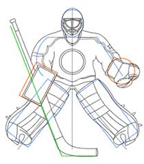 See more ideas about hockey teams, hockey, hockey logos. Drawing Of A Cartoon Hockey Goalie Goalie Pads Hockey Goalie