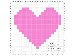 Heart Pixel Graph Baby Lovey Crochet Pattern Graph Crochet Crochet Heart Pattern Crochet Patterns