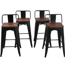 Shop strick bolton klykov upholstered back 26 inch swivel. 26 Inch Metal Bar Stools Counter Stool Modern Barstools Industrial Bar Stools Set Of 4 26 Inch Black Buy Online In Brunei At Brunei Desertcart Com Productid 81919064