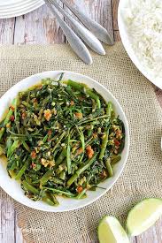 Kangkung Belacan Quick And Easy Water Spinach Stir Fry Recipe Water Spinach Vegetable Recipes Asian Vegetables