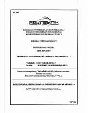 Jadual waktu peperiksaan spm 2017| adakah anda calon peperiksaan sijil pelajaran malaysia (spm) tahun 2017? Dpa5033 Malaysian Taxation 2 Pdf Sulit Polat 1 N Malaysia Bahagian Peperiksaan Dan Penilaian Jabatan Pendidikan Politeknik Kementerian Pendidikan Course Hero