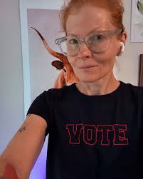 Wearing it tomorrow, too. What's your plan to vote?