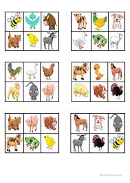 Farm Animals Bingo English Esl Worksheets In 2020 Farm Animals Farm Animals For Kids Bingo For Kids