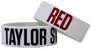 Taylor swift (5) country music (2) pop music (205) type with image fill (87) artwork location. Amazon Com Taylor Swift Grey Red Rubber Bracelet Music Fan Apparel Accessories Jewelry