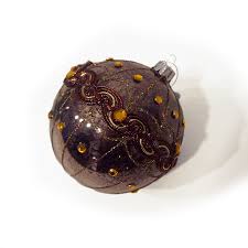 Décoration en verre mercurisé marron pour sublimer votre décor de noël. Boule Decoration Noel Marron Mercurise Pour Sapin La Fee Caseine