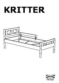 kritter bed frame with slatted bed base white ikeapedia