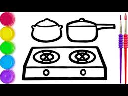 We have collected 38+ stove coloring page images of various designs for you to color. Gas Stove And Cooker Drawing And Colouring For Beginners Learn Poster Colour Youtube