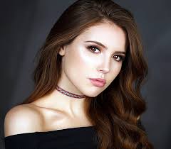 Brown eyes eyeball eye face anime girl female lashes brown hair. Hd Wallpaper Women Brunette Long Hair Wavy Hair Brown Eyes Choker Blouse Wallpaper Flare