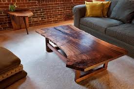 Walnut live edge table top with amazing wood grain. Hand Made Live Edge Walnut Slab Coffee Table By Infusion Furniture Custommade Com