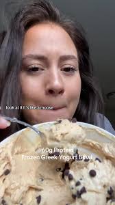 your new fav summer treat 👇🏻 -> Mix Together: •1 Cup Greek Yogurt  (vanilla) •1/2 Cup PbFit (or PB2) •1/2 Scoop Vanilla Greek Yogurt •optional  but recommended, mini chocolate chips! -> Freeze for 30 ...