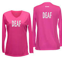 Women's DEAF Long Sleeve Shirt - Reflective or Black Text
