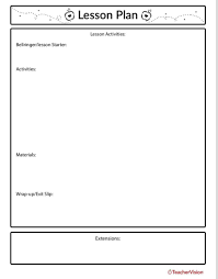 Kindergarten Lesson Plan Formats Editable Lesson Plan Template Reading Lesson Plan Template Weekly Lesson Plan Template