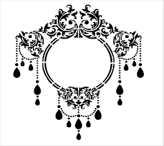 Pochoir 26 Cm X 28 Cm Cadre Baroque Pochoir Dessin A Imprimer Gratuit