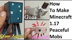 Ultimate bendable enderman (no toothpick version) by end3rguy. How To Make All Minecraft 1 17 Peaceful Mobs With Paper Paper Glow Squid Goat And Axolotl Youtube