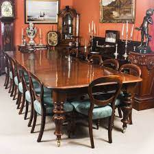 Only genuine antique dining tables approved. Antique Victorian 12 Ft Flame Mahogany Dining Table 14 Antique Chairs C 1860 Mahogany Dining Table Victorian Dining Tables Walnut Dining Chairs