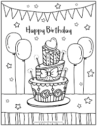 These cakes, pops, and cupcakes may not be the most traditional birthday cake recipes, but they are fun and delicious. Free Printable Coloring Page Birthday Cake
