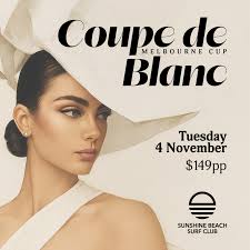 Celebrate the Melbourne Cup in style this year with our Coupe de Blanc  event upstairs in the Ocean View Room. Enjoy a glass of Laurant Perrier
