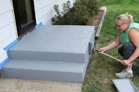 Mix the concrete and bring it to the site in wheelbarrow loads. An Affordable Porch Makeover Bright Green Door