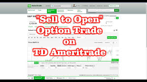 The buy to close transaction order is used to close out an existing option trade. Sell To Open Option Trade On Td Ameritrade Youtube