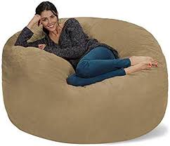 Amazon Com 4 Ft Bean Bag Chair Cover Only Large Washable Furniture Bean Bag Replacement Cover Without Bea Bean Bag Chair Cool Bean Bags Bean Bag Chair Covers